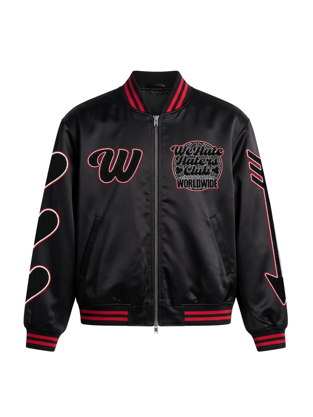 ##We Hate Hate Haters Club Satin Jacket (XO edition) PRESALE