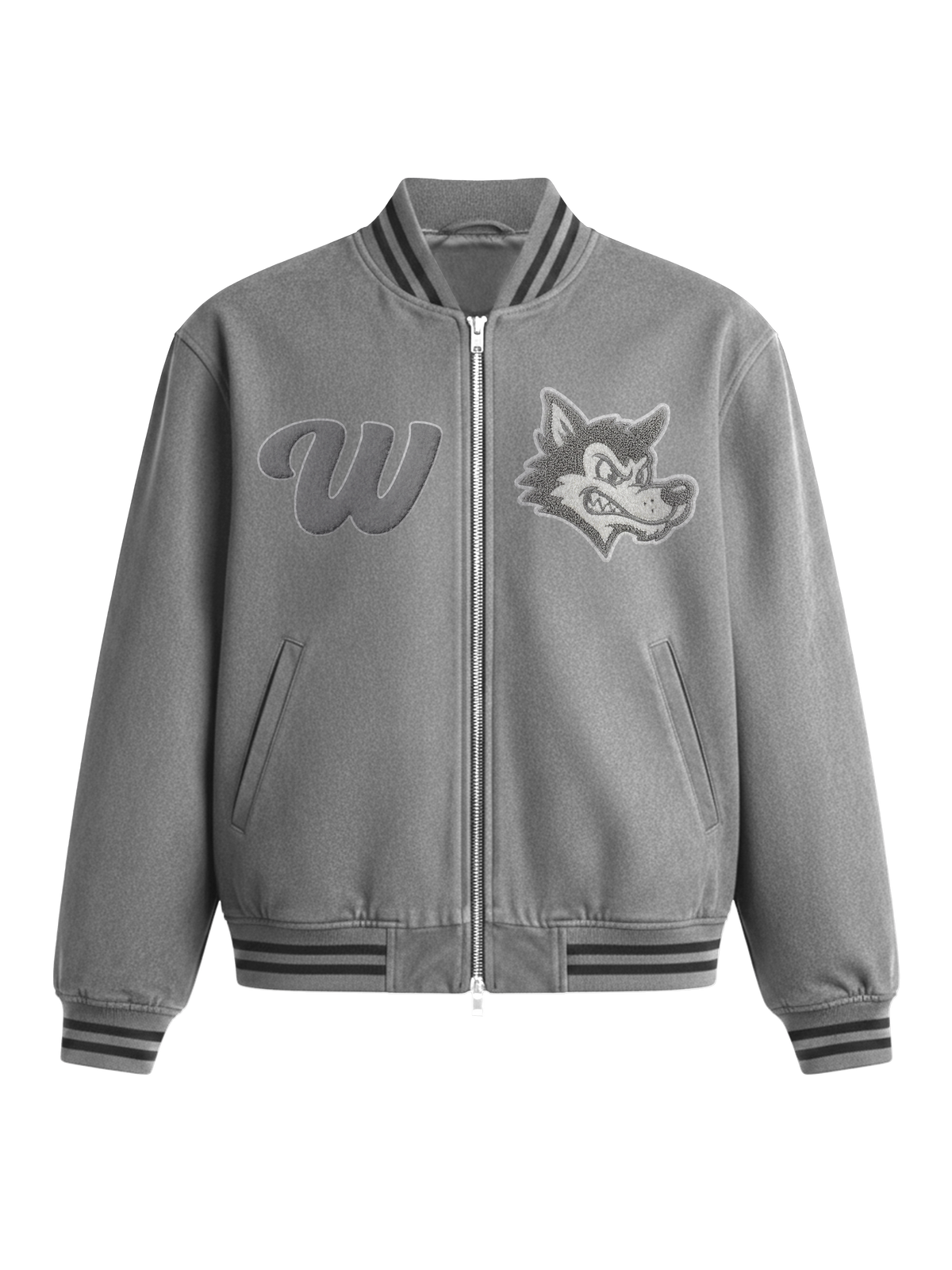##We Hate Hate Haters Club Grey Suede Jacket PRESALE