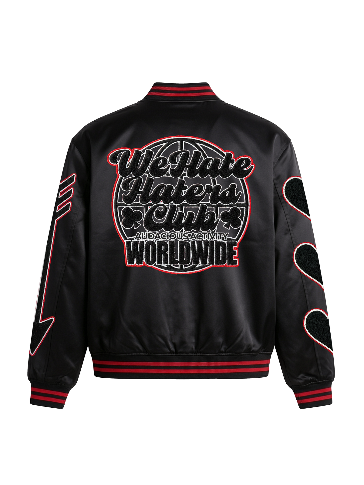 ##We Hate Hate Haters Club Satin Jacket (XO edition) PRESALE