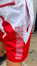 We Hate Haters Club Sharktooth Shorts (White/Red)