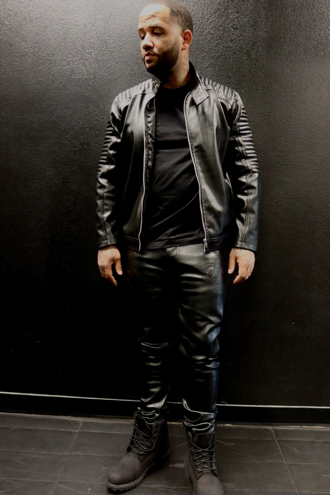 ##We Hate Haters Club Leather Set (Black)