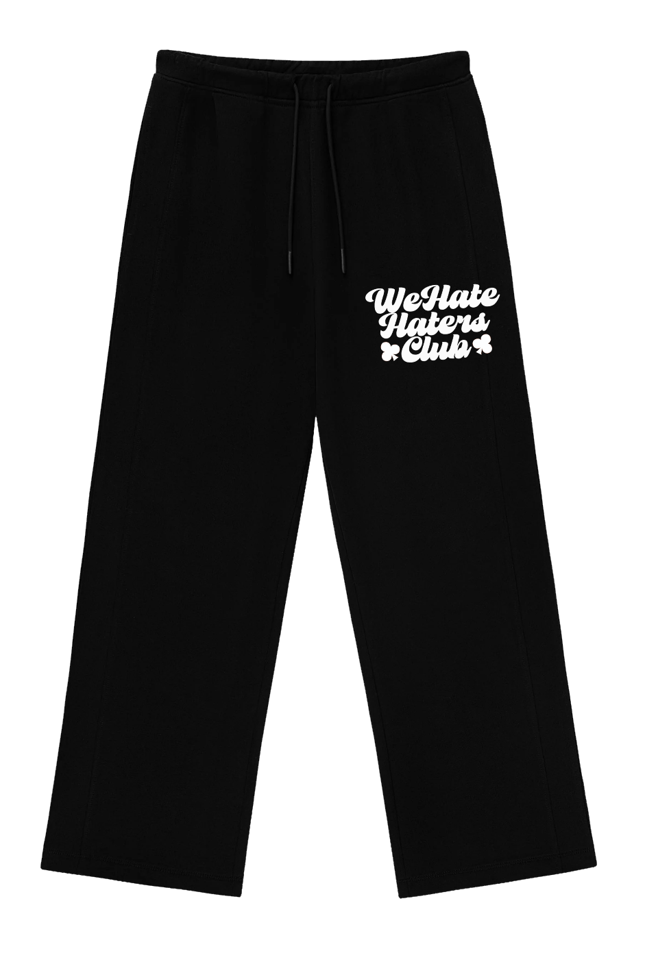 #We Hate Haters Club Black and White Straight Jogger