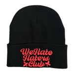 ##We Hate Haters Club Beanie (Black/Red)