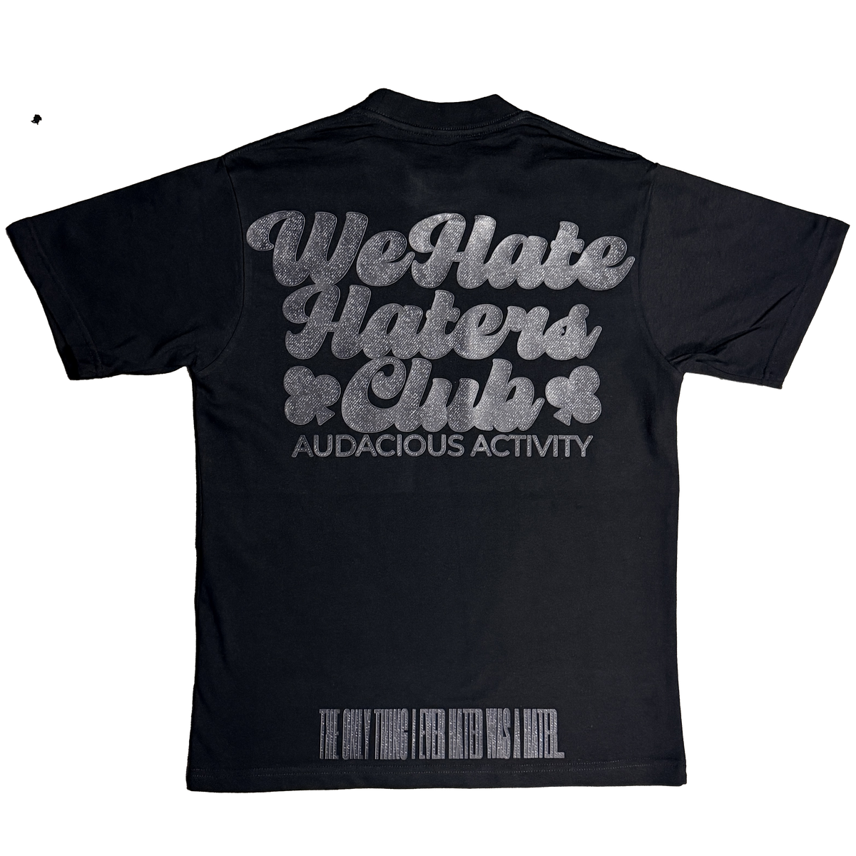 We Hate Haters Club Tee (Black and Black Denim)