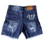 We Hate Haters Club Distressed (Washed Dark Blue) Shorts
