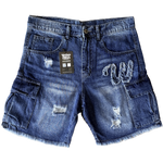 We Hate Haters Club Distressed (Washed Dark Blue) Shorts