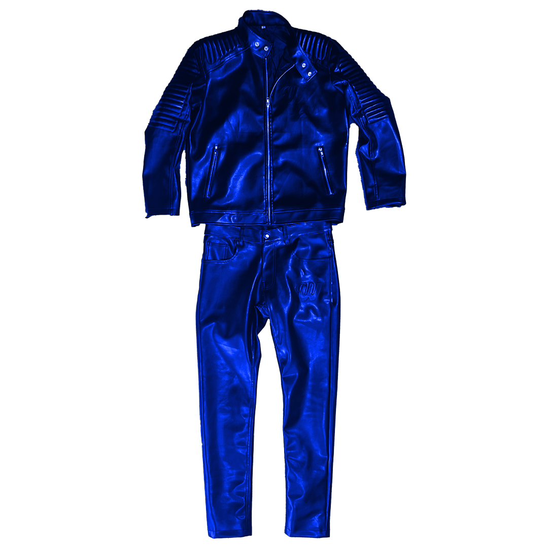 ##We Hate Haters Club Leather Set (Navy Blue)