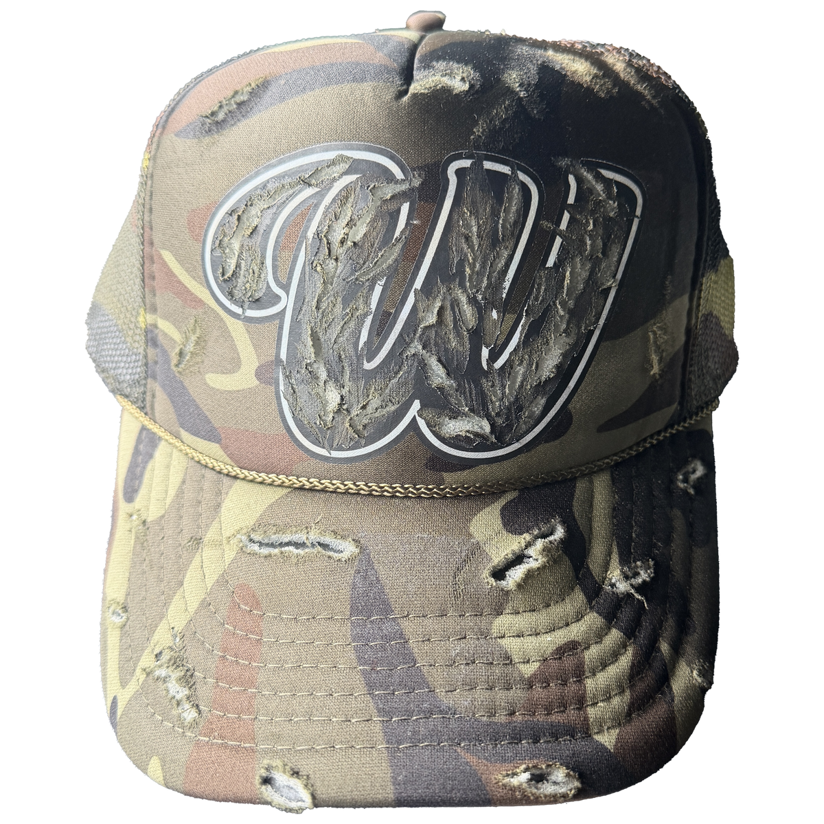 We Hate Haters Club (Distressed Camo) Winners Trucker Hat