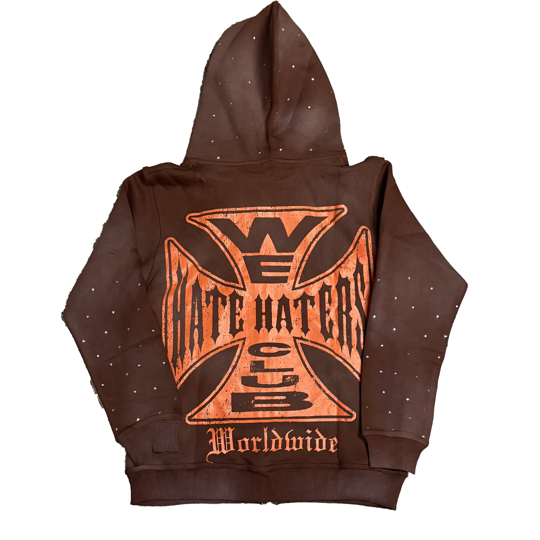 ##We Hate Haters Club (Chopper) Hoody Brown