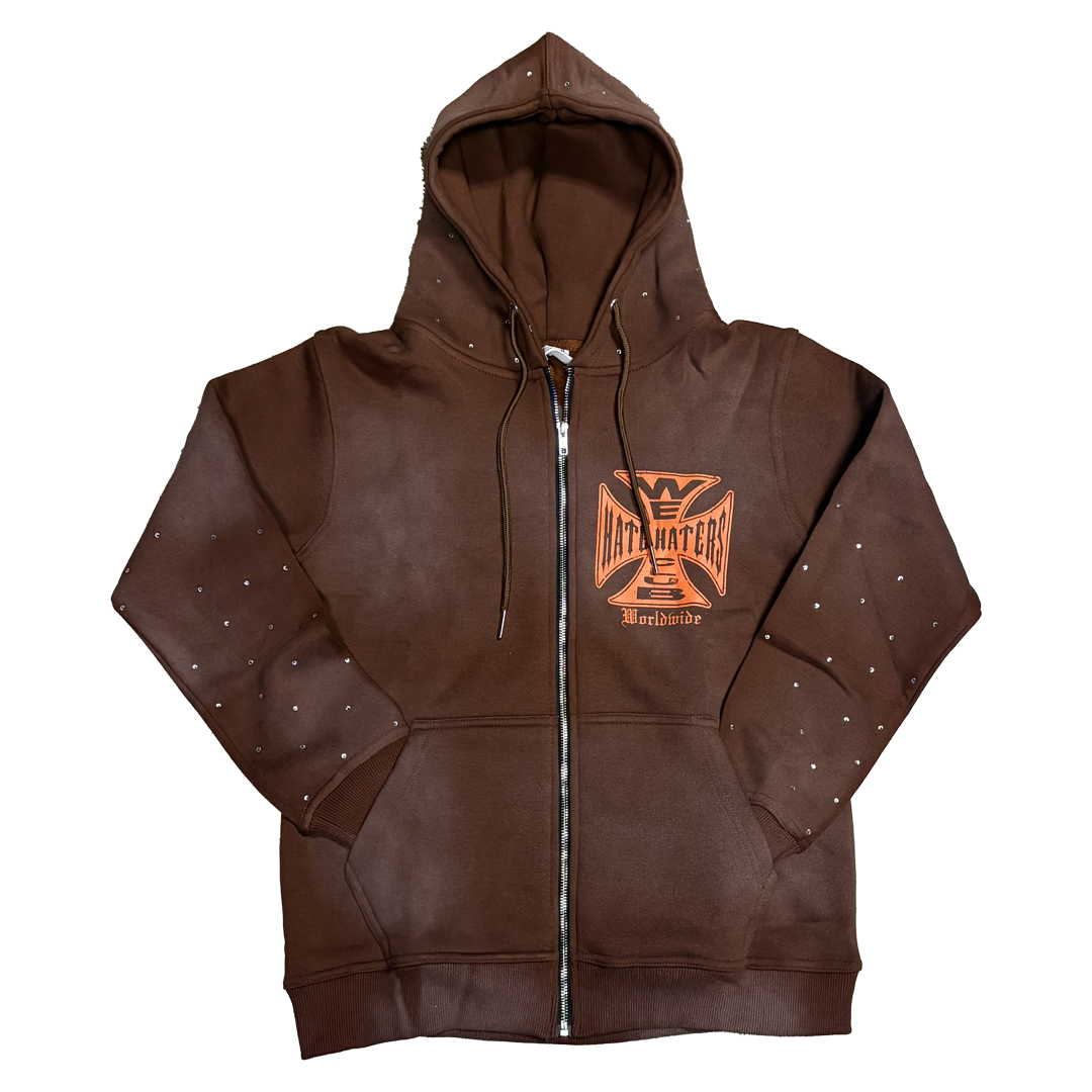 ##We Hate Haters Club (Chopper) Hoody Brown