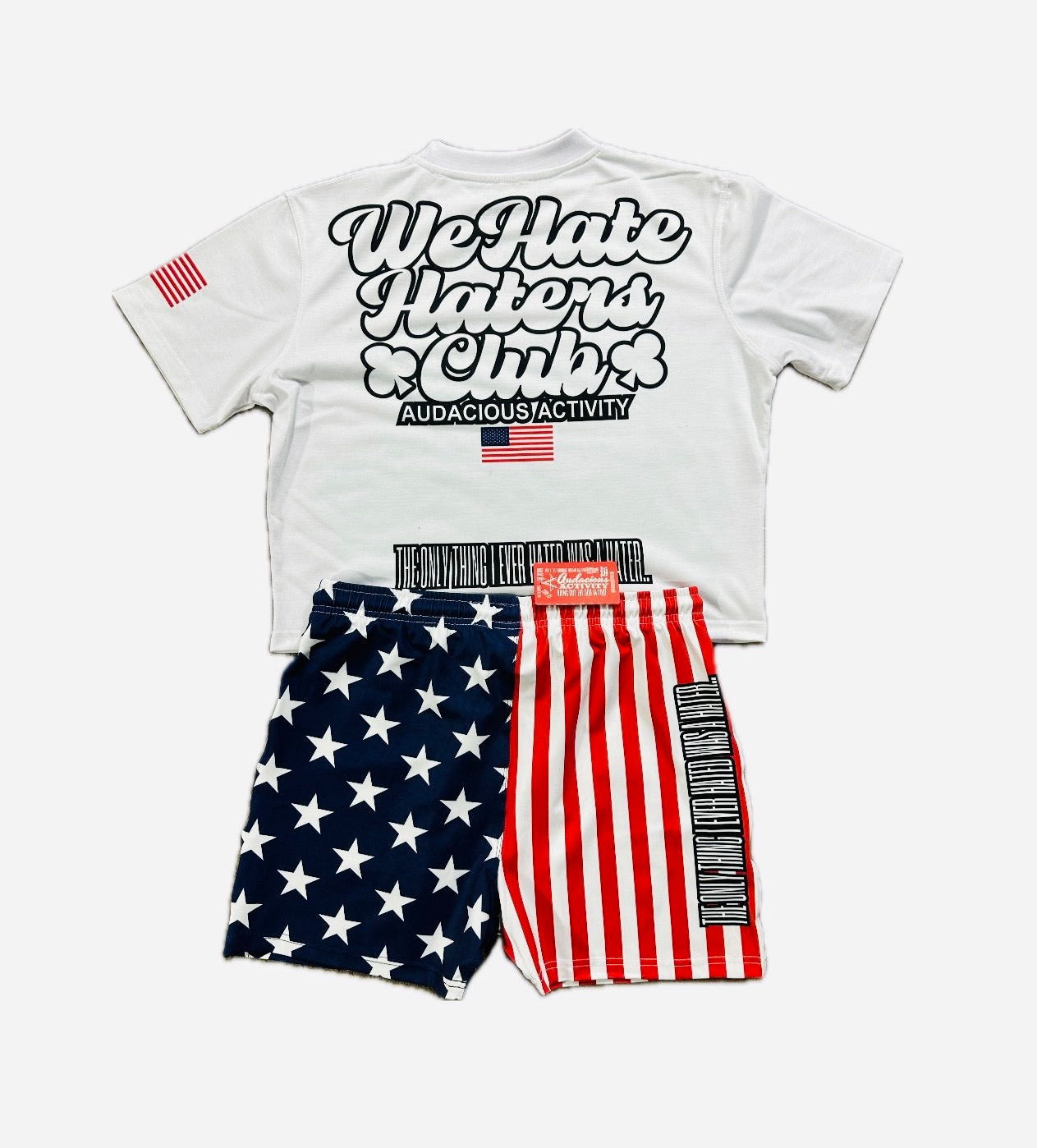 #We Hate Haters Club USA WOMEN'S Shortset (/White/Navy/Red)