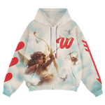 For The Love Zip-Up Hoody (White)