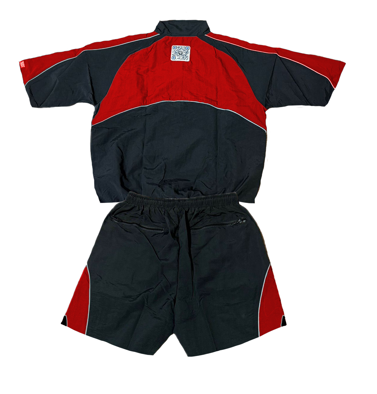 We Hate Haters Club Winners Windbreaker Shortset (Black/Red)