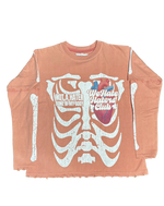 #We Hate Haters Club "X-Ray" Long sleeve Tee (Sun Fade Vintage Flesh)