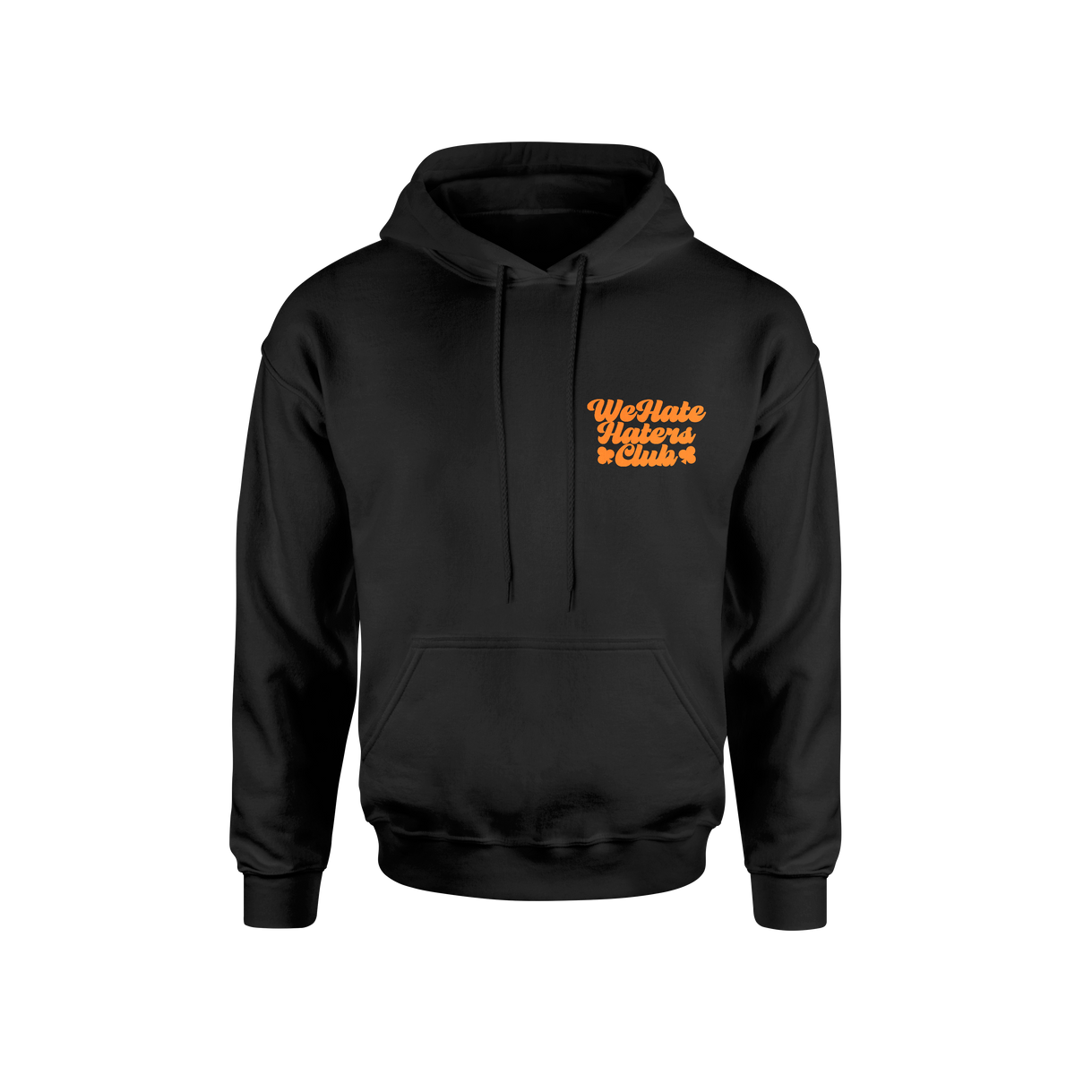 We Hate Haters Club Black and Orange Hoody