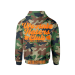 We Hate Haters Club Camo and Orange Hoody