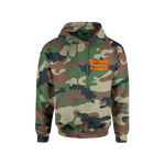 We Hate Haters Club Camo and Orange Hoody