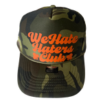 We Hate Haters Club Trucker (Camo and Orange)