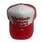 We Hate Haters Club Trucker Hat (Red/White)