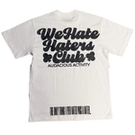 We Hate Haters Club Tee (White and Black Denim)