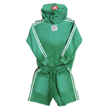 ##We Hate Haters Club Winner Shortset (Acid Wash Lucky Green/White)