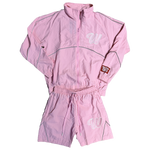 ##We Hate Haters Club Winners Windbreaker Shortset (Soft Pink)