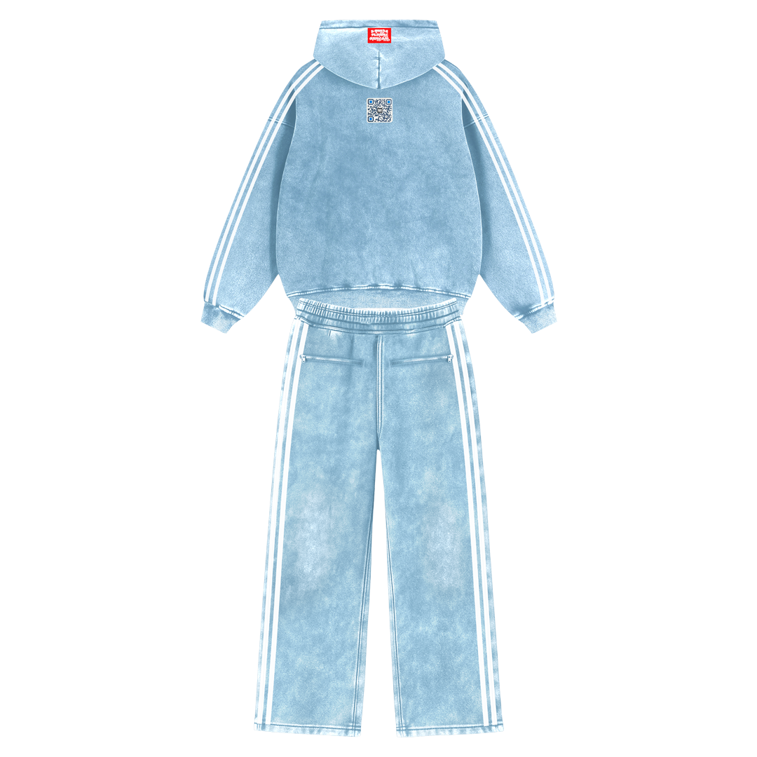 ##We Hate Haters Club Winner Set (Acid Wash Baby Blue/White/Grey) PRESALE
