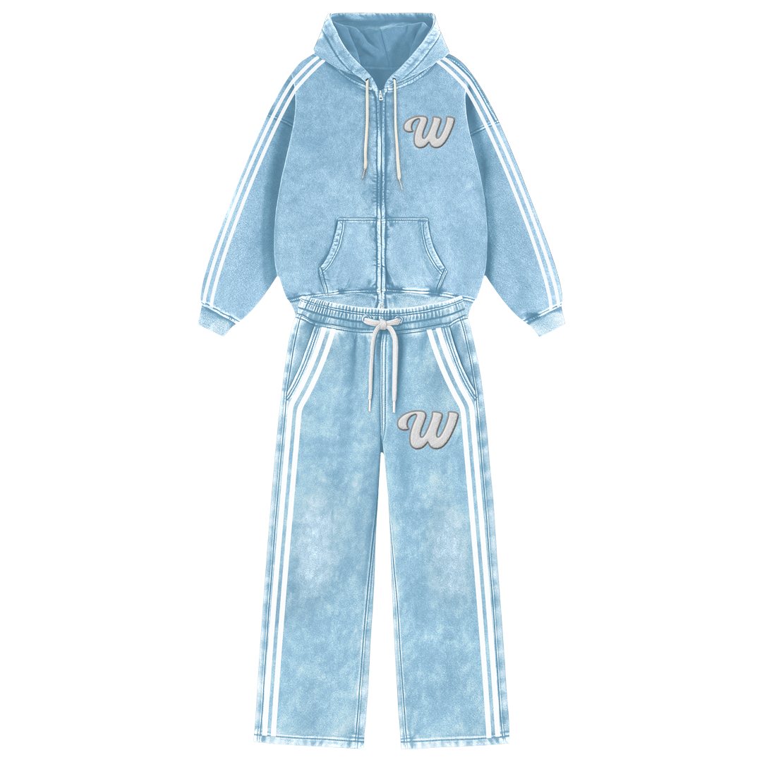 ##We Hate Haters Club Winner Set (Acid Wash Baby Blue/White/Grey) PRESALE