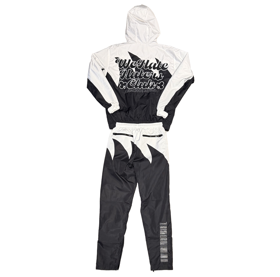 ##Apex Sharktooth We Hate Haters Club Windbreaker (White/Black)