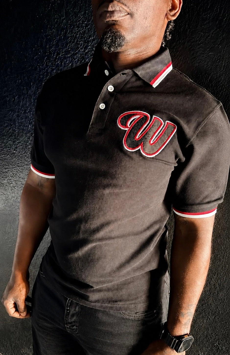 We Hate Haters Club Collar Shirt (Black/Red)