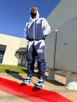 ##Apex Sharktooth We Hate Haters Club Windbreaker (White/Navy Blue/Grey)