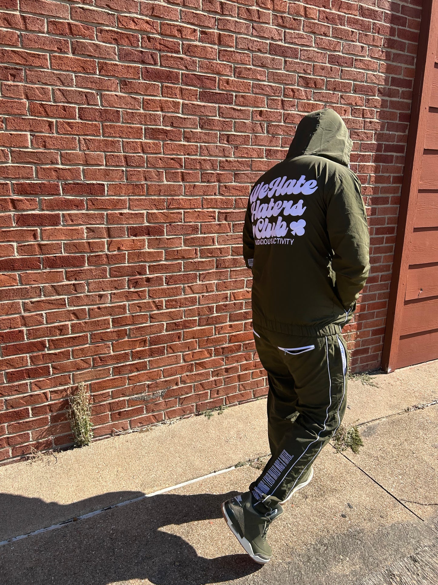 ##We Hate Haters Club (Olive/White) Windbreaker