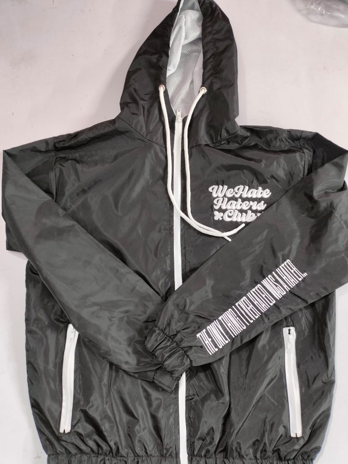 We Hate Haters Club (Black and White) Windbreaker Set