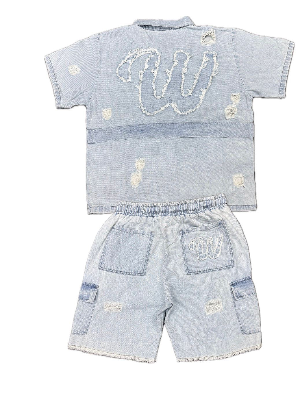 We Hate Haters Club Distressed (Light Denim) Set