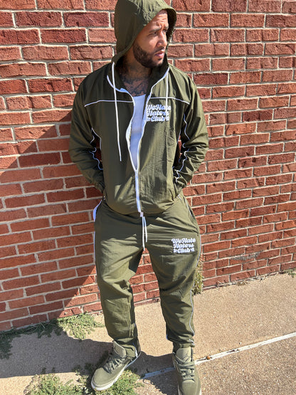 ##We Hate Haters Club (Olive/White) Windbreaker