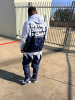 ##Apex Sharktooth We Hate Haters Club Windbreaker (White/Navy Blue/Grey)