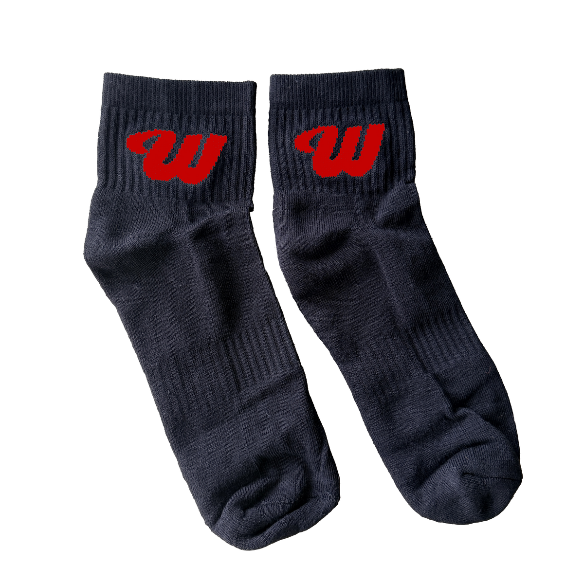 We Hate Haters Club Quarter Socks (Black/Red)
