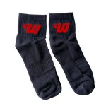 We Hate Haters Club Quarter Socks (Black/Red)