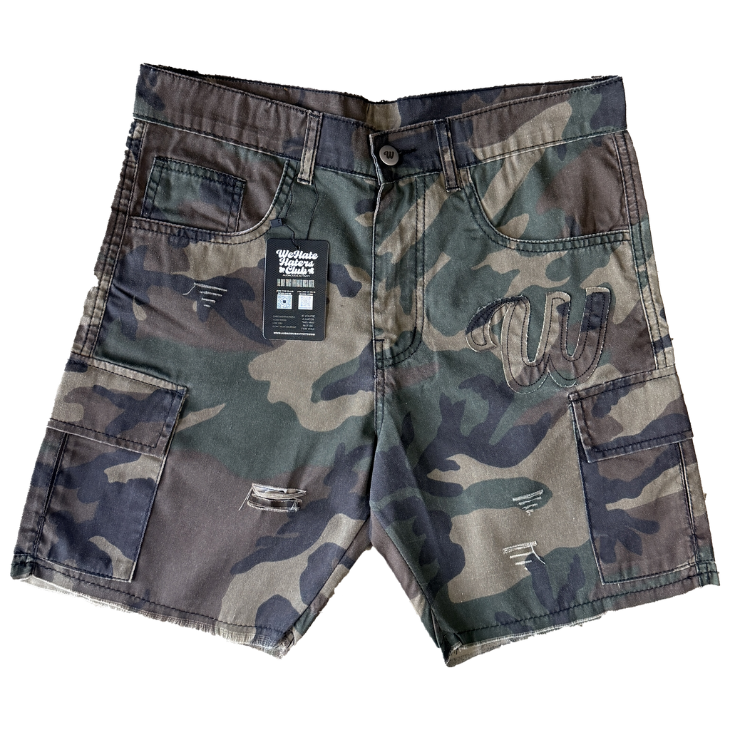 We Hate Haters Club Distressed (Camo) Shorts