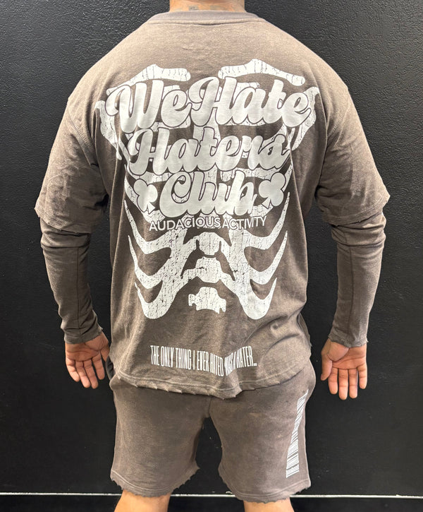 #We Hate Haters Club "X-Ray" Double Shirt (Sun Fade Vintage Grey)