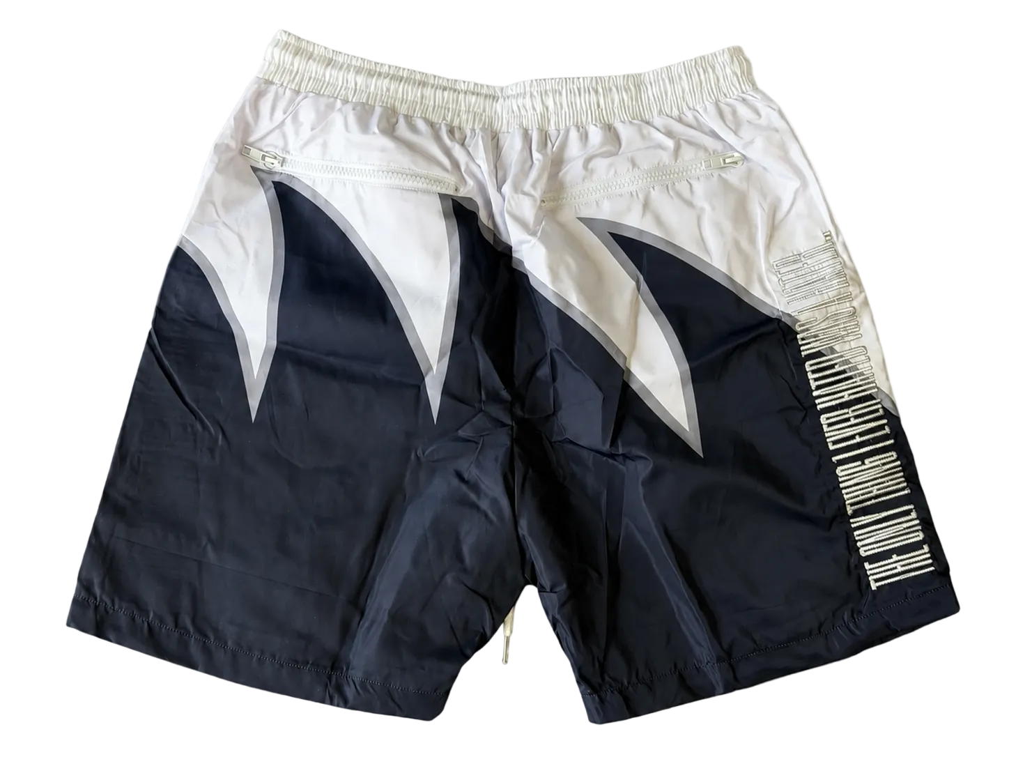 We Hate Haters Club Sharktooth Shorts (White/Navy/Grey)
