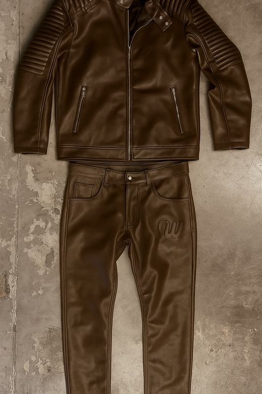 ##We Hate Haters Club Leather Set (Brown)