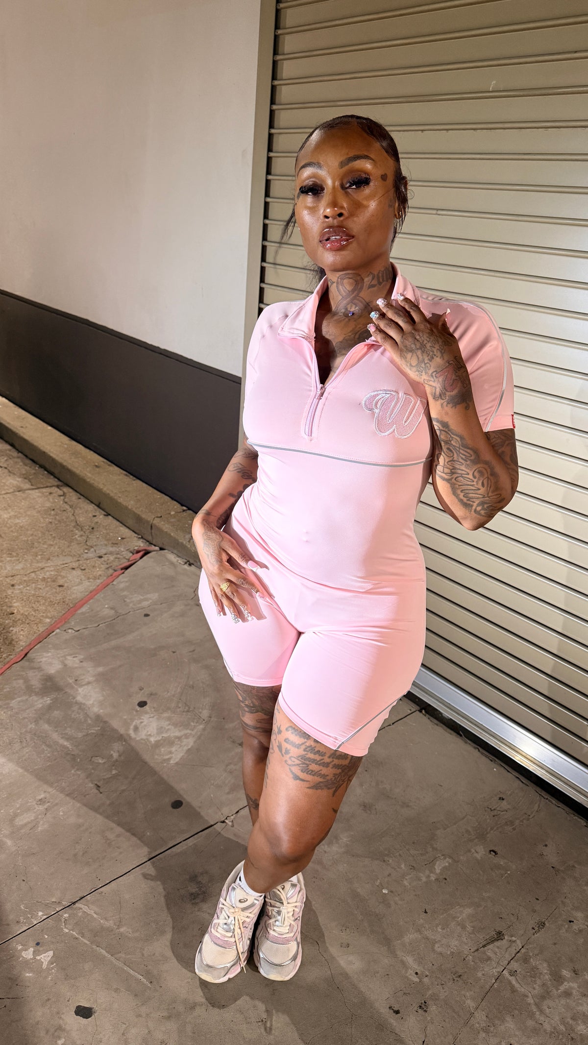 We Hate Haters Club Women's Romper Set (Triple Pink)