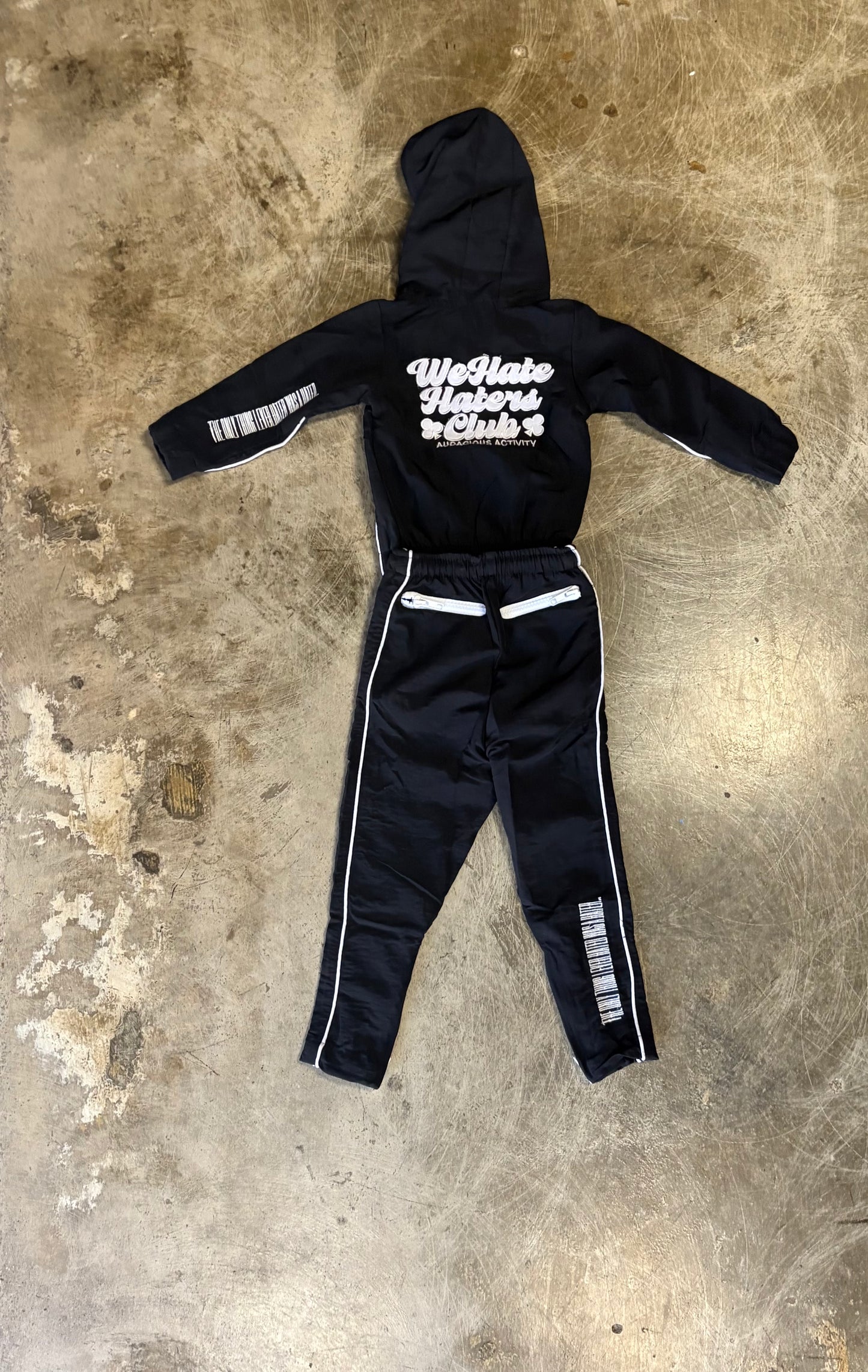 #We Hate Haters Club (Black/White) Windbreaker (KIDS)