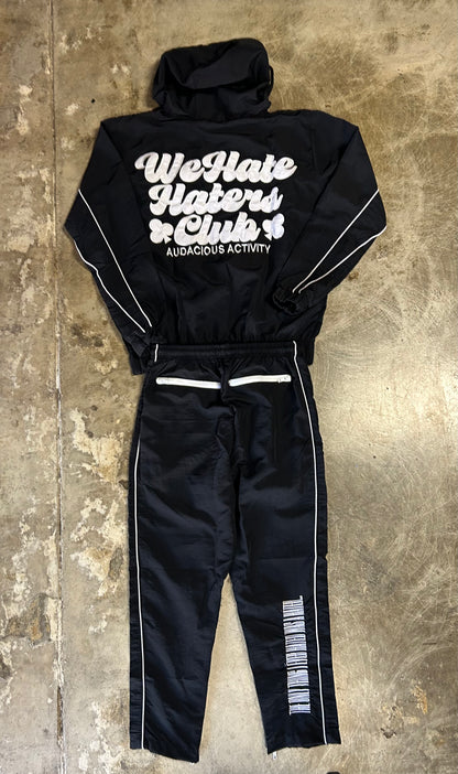 #We Hate Haters Club (Black/White) Windbreaker
