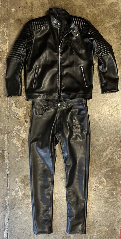 ##We Hate Haters Club Leather Set (Black)