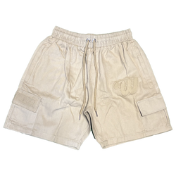 ##We Hate Haters Club (Khaki Tan) EmBOSSed Shorts