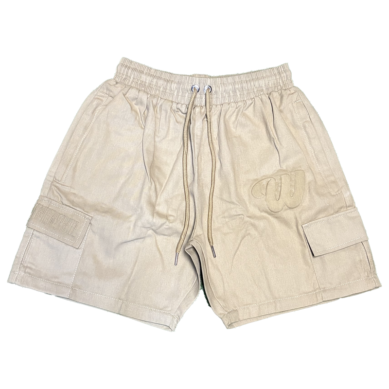 ##We Hate Haters Club (Khaki Tan) EmBOSSed Shorts