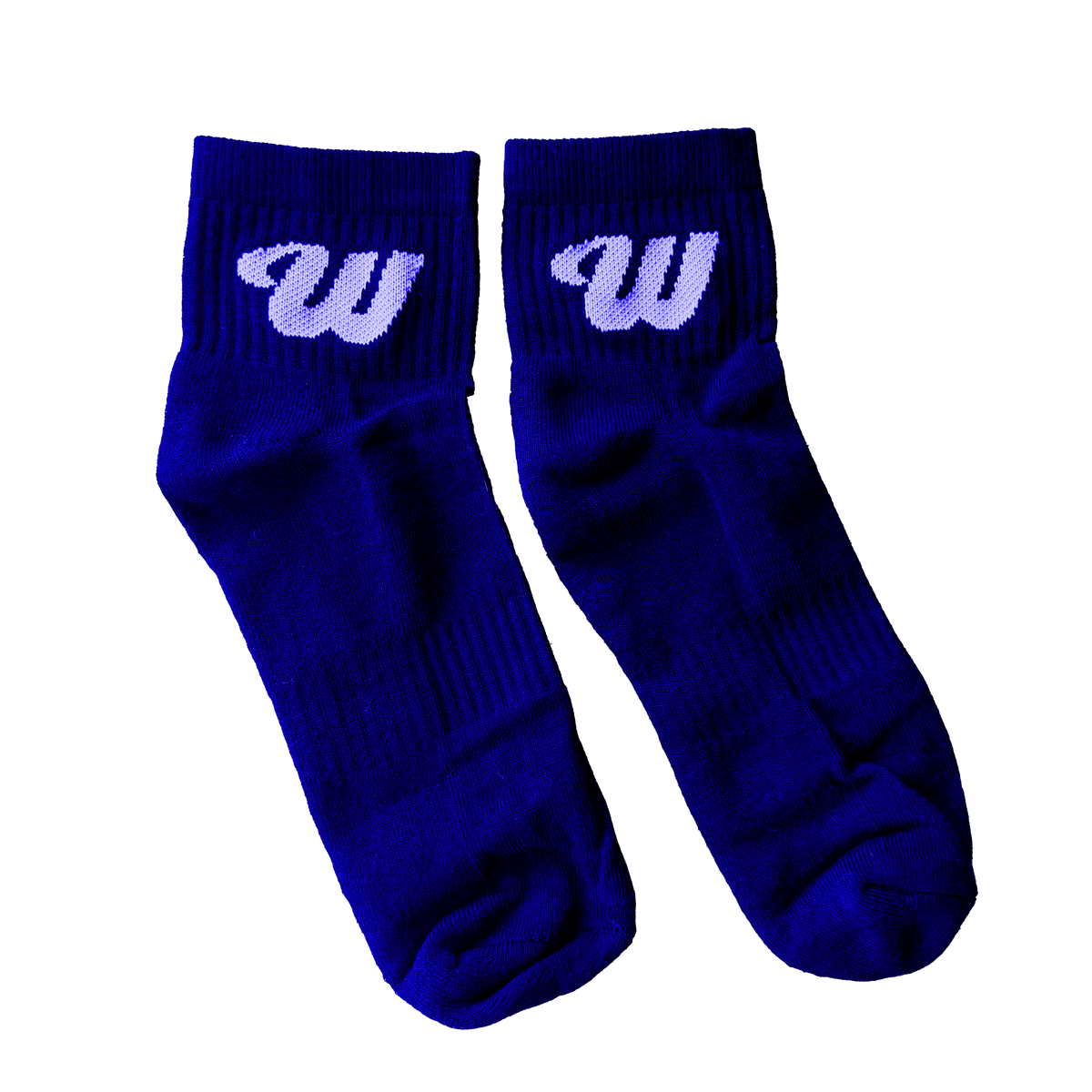 We Hate Haters Club Quarter Socks (Navy/White)