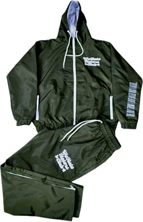 Apex We Hate Haters Club Windbreaker Set (Olive/White)